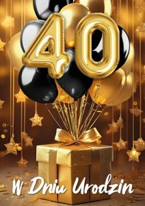 Karnet 3D W dniu 40 Urodzin