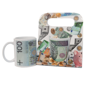 Kubek ceramiczny w ozdobnym opakowaniu PVC , 100pln