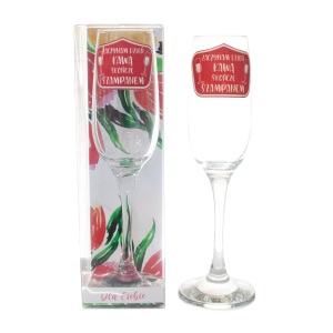 Kieliszek do szampana Zaczynam dzień kawą kończę szampanem. 200 ml