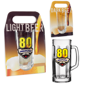 Kufel do piwa 80 lat w ozdobnym opakowaniu. 500 ml