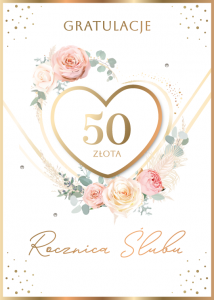 Kartka z kopertą Z Okazji 50 Rocznicy Ślubu