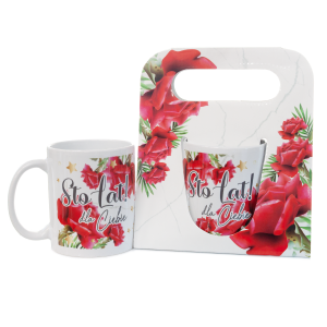 Kubek ceramiczny w ozdobnym opakowaniu z napisem Sto Lat! - Dla Ciebie