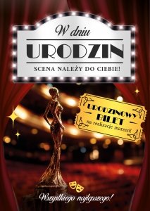 Kartka z kopertą W Dniu Urodzin Scena nalezy do Ciebie