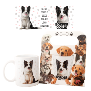 Kubek ceramiczny w ozdobnym opakowaniu - Border Collie - Nic nie ogrzeje serca...