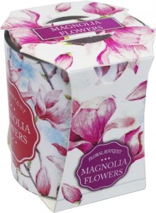 ŚWIECA SZKLANKA POWLEKANA VERONA A'1 MAGNOLIA