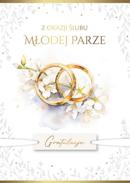 Kartka z kopertą Z Okazji Ślubu Młodej Parze
