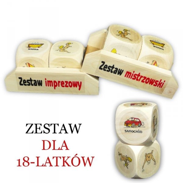 Zestaw 2 kostek Dla 18-latków