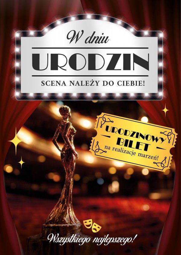 Kartka z kopertą W Dniu Urodzin Scena nalezy do Ciebie