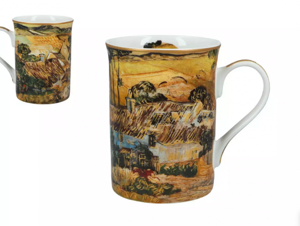 Kubek Classic New - V. van Gogh, Chaty kryte strzechą na wzgórzu (CARMANI), 360 ml
